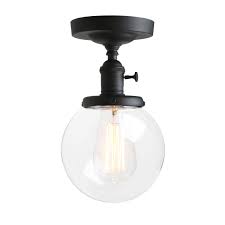 The 3rd black ceiling wire was connected to a second amber light fixture wire. Pathson Industrial Semi Flush Mount Ceiling Light Vintage Style Pendant Lighting Glass Shade Hanging Light Fixtures For Laundry Room Living Room Cafe Bar Amazon Com
