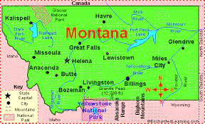 Montana Map With Cities And Rivers Montana Facts Map And State Symbols Enchantedlearning Com