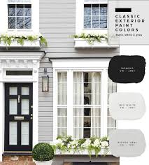 In this modern farmhouse exterior white window trims are the best choice as they disappear against the white siding. Exterior Paint Color Combinations Room For Tuesday
