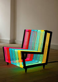 Designed By Kiwi Pom The Disco Chair Is A Bespoke Illuminated Furniture Concept Constructed From 200 Linear Metres Of Electroluminesce Living Room Furni