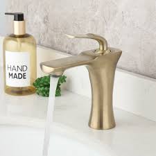 brushed gold bathroom sink faucets