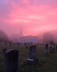 Cemetery Graveyard Creepybutbeautiful Darkness Sunrise Misty Night Pink Aesthetic Aesthetic Wallpapers