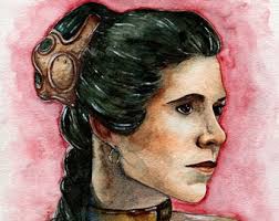 Signed A4 Print 'princess and Smuggler' Star Wars Movie Illustration Han  Solo Leia Valentine Anniversary