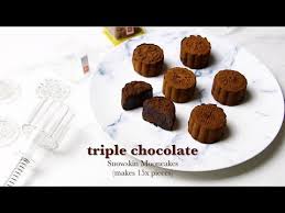 Triple Chocolate Snowskin Mooncakes Recipe Video Bakestarters Youtube