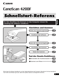 Scanners for digitalisation and storage. Canon Canoscan 4200f Quick Start Guide Manualzz