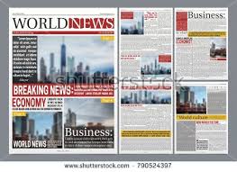 Stock Vector Newspaper Design Poster With World Breaking Recent News Economy Culture And Business Headlines Realistic Ve Poster Design Newspaper Design Design