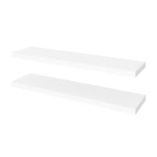 The home depot diy unique floating shelf project. Bestar Universel Set Of 48w X 12d Floating Shelves White The Home Depot Canada