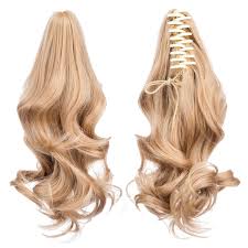 Bleach blonde clip in hair extensions. Buy Swacc Short Cute Curly Claw Clip Ponytail Extension Synthetic Clip In Ponytail Hairpiece Jaw Clip Hair Extension Dark Honey Blonde Bleach Blonde Highlights 16h613 In Cheap Price On Alibaba Com