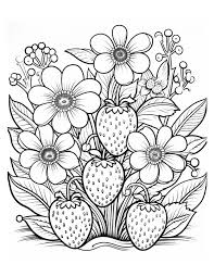 strawberry coloring page