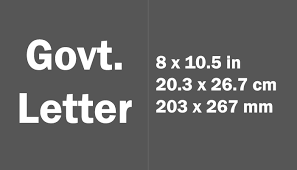 A4 is an internationally recognized paper size that measures 8.27 inches wide and 11.69 inches tall. Government Letter Paper Size Dimensions Us Paper Sizes