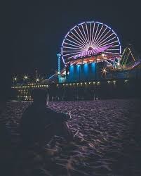 #seaside #beach at night #i had too much fun with my camera. Beach Lights And Night Dark Summer Beach Aesthetic Dark Beach
