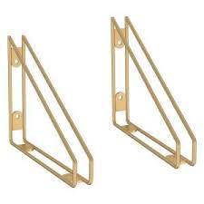 Free delivery and returns on ebay plus items for plus members. Liberty 8 58 In Brushed Brass Wire Frame Decorative Shelf Bracket For Wood Shelving 2 Pack S43787c 523 In 2020 Decorative Shelf Brackets Shelf Brackets Shelf Decor
