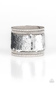 Black And Gold Wrap Bracelet Paparazzi Mermaids Have More Fun Paparazzi Silver Shimmer Sequin Gray Suede Wrap Bracelet Mermaid Bracelet Sequin Jewelry Sequin Bracelet