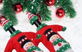 Buy Online Ourwarm 3pcs Red Wine Bottle Cover New Year 39 S Products Christmas Party Decoration Supplies 2018 Gifts New Year Decor For Home