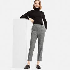 Women Ezy Flannel Ankle-length Pants Gray Large Uniqlo Women Outfit Womens Fashion Jackets Fashion Casual Tops