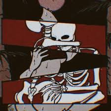 Love Aesthetic Skeleton Die Art Grunge Couple Kawaii Theme Https Weheartit Com Entry 326452622 Emo Wallpaper Vintage Cartoon Edgy Wallpaper