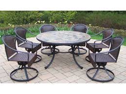 Check spelling or type a new query. Oakland Living Stone Art Tuscany Steel Wicker 7 Pc Dining Set Ol9009490079s7bk