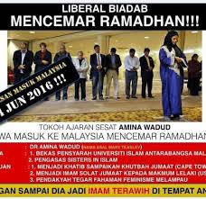 Penafian kewajipan zakat dakwaan menjadi nabi pendewaan ke atas s. Ajaran Sesat Amina Wadud Masuk Malaysia Jangan Biarkannya Cemarkan Ramadhan Kita