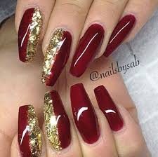 Prom Red Black And Gold Nails Nail And Manicure Trends Matte nails, red nails, glitter nails, gold nails, fall nails, nail art, nail design.