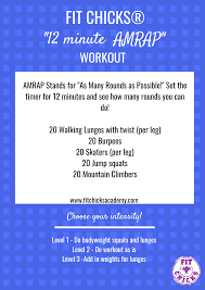 14 minute timer to set alarm for 14 minute minute from now. Fit Chicks Friday 12 Minute Amrap Fit Chicks Academy