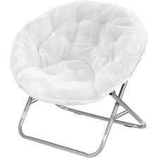 Mainstays Faux Fur Saucer Chair Available In Multiple Colors Walmart Com Saucer Chairs Girl Bedroom Decor Dorm Chairs