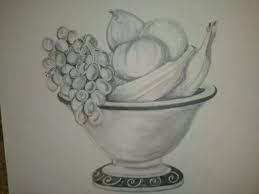 Pencil Drawing Fruit Bowl 2012 Fruit Bowl Drawing Fruits Drawing Still Life Drawing