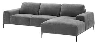 This corner sofa creates a cozy place in any home to snuggle down with a book, hang out with friends, or enjoy a cup of coffee in the morning. Casa Padrino Luxury Lounge Corner Sofa Gray Black 285 X 164 X H 80 Cm Living Room Sofa