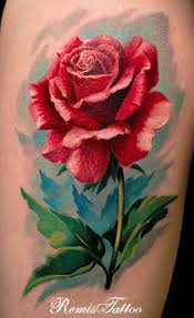 Realistic Rose Tattoo Color 120 Meaningful Rose Tattoo Designs 3 3 Realistic Rose Tattoo Beautiful Flower Tattoos Watercolor Rose Tattoos