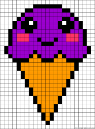 Résultat de recherche d'images pour pixel art facile nourriture. A56656 Friendship Bracelets Net Pixel Art Glace Pixel Art Pixel Art Nourriture