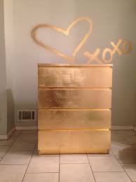 Gold Dresser Used A Malm Ikea Dresser Size Gold Leaf And Patience This Is The End Result Diy Wohnen Wohnen Zuhause