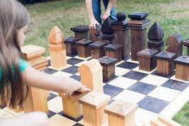 Otherwise, you can make a giant chess board from cardboard. How To Make A Diy Outdoor Chess Set Lawn Chess Set Dunn Diy