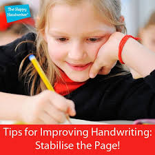 Tips for Improving your Handwriting: Stabilise the Page!