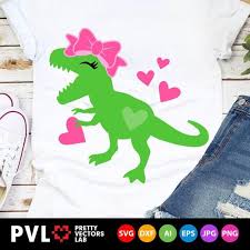 Download Girl Dinosaur Svg Cute Dinosaur With Bow Svg Girls Valentine Etsy In 2021 Dinosaur Svg Cute Dinosaur Girl Dinosaur Birthday