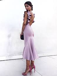 Buy Mermaid Bateau Criss Cross Lavender Cocktail Party Dress With Ruffles In The Online Store Toptrendbrand Fishtail Midi Dress Fishtail Maxi Dress Evening Dresses