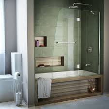 Aqua 39 5 W X 58 H Hinged Semi Frameless Tub Door Tub Shower Doors Bathtub Doors Frameless Shower Doors