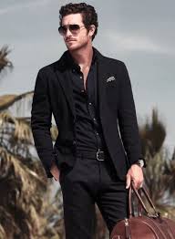 Black Blazer Outfit Men 40 All Black Outfits For Men Bold Fashionable Looks Black Blazer Men Blazer Outfits Men Mens Outfits