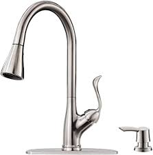 There is a wide selection of soap dispensers out there on the market. Patented Kitchen Faucet With Pull Down Sprayer And Soap Dispenser Single Handle Stainless Steel Brushed Nickel High Arc Pull Out Kitchen Sink Faucets With Deck Plate Appaso Touch On Kitchen Sink