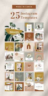 25 Instagram Templates Made In Canva Plant Lovers Instagram Etsy Instagram Template Instagram Template Design Instagram Post Template