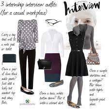 3 Internship Interview Outfits For A Casual Workplace Internship Interview Outfit Interview Outfit Internship Outfit
