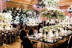 Black And Gold Wedding Reception Decorations Charlise Castro And George Springer Wedding Reception Black Gold Wedding Decor Gree Gold Wedding Decorations Gold Wedding Reception Mexican Wedding Decorations