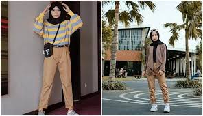 Dunia fashion muslimah yang semakin hari semakin maju dengan pesat juga semakin banyak diminati oleh. 9 Inspirasi Style Hijab Dengan Baggy Pants Kekinian Dan Stylish Uss Feed