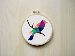 All you need to supply is the canvas, thread and needle. Modern Counted Cross Stitch Pattern Colourful Patterned Bird Silhouette Instant Download Pdf