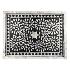 *a note on the stain color i used: Jodhpur Mother Of Pearl Inlay Decor Tray In Midnight Black 20 X15 Gauri Kohli Home Living Usa