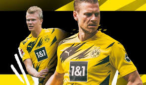 Das heimtrikot ist erneut gelb mit schwarzen blitzen. Bvb Prasentiert Trikot Fur Die Saison 2020 21 Sponsor Splitting Und Wegen Schalke 04 Kein Blau