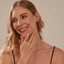 PERIMADE Evil Eye Nazar Statement Ring • Turkish Blue Eye Gold Stacking  Ring • Sterling Silver Friendship Jewelry • Trendy Best Friend Gift