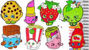 Gallery of coloring pages shopkins lippy lips Shopkins Coloring Book Compilation Season 1 Lippy Lips Kooky Cookie Strawberry Kisses Rscb Youtube