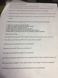 It also highlights the organization of ideas and precisely defines the scope of the review. In Informative Speech Reflection Paper Essay Chegg Com