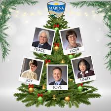 🎄✨ Happy Holidays from your Marina Mayor and City Council! ✨🎄It is an  honor to serve our incredible city. Thank you for your trust and support.  Here's to a joyful holiday season