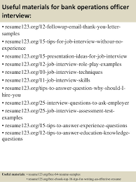 sample resume for banking operations
