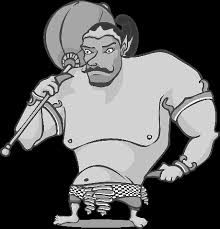 Patung wayang yang dipasangi masker kain di halaman balai kota solo, jawa tengah, ahad (19/4). 2